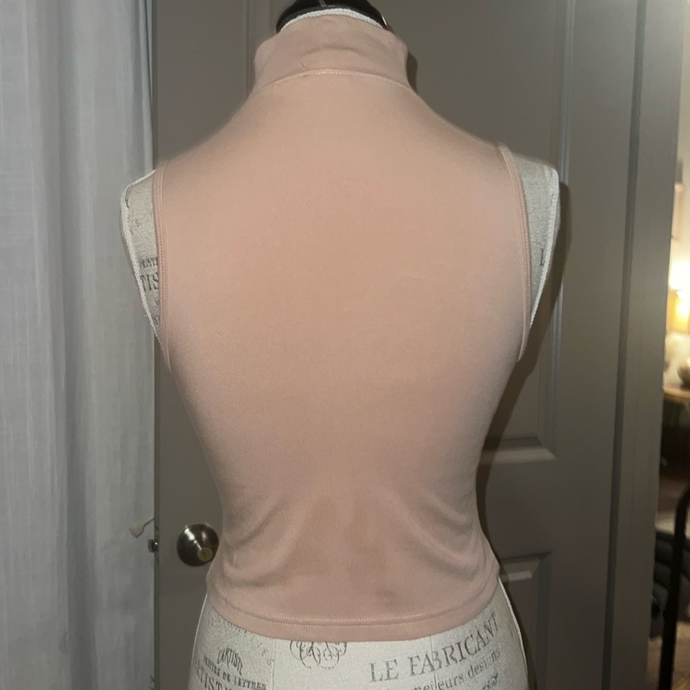 Nike Sportswear Collection Essentials Women's Sleeveless Mock Top Tan Hemp Small - Picture 6 of 11